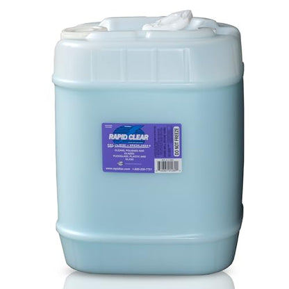 Rapid Clear Polish 640 oz | Final Cleaning and Polish for Vinyl Films, Wraps, Plexiglass, Glass, and Polycarbonates | Helps Prevent Water Spotting for Graphics Installation - size: 5 Gallon (640 Ounce)