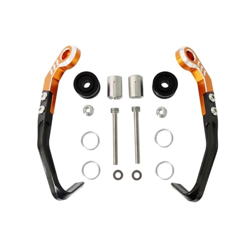 Motorcycle Brake Lever Guard Protection Brake Clutch Lever Protector Handlebar Handguard Kit for Yamaha for YZF-R1/For R1M R3 R6 R7 R9,Easy to Install - color: Orange-B