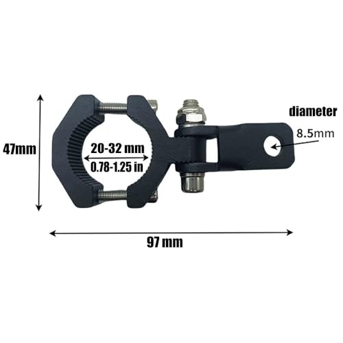 Heavy Duty Motorcycle Light Mount Bracket, Motorcycle Spotlight Bracket, Universal Fit for Motorcycle, ATV, UTV, Truck Auxiliary Lights - 2 Pack (0.78-1.25 INCH) - size: 0.78-1.25 INCH