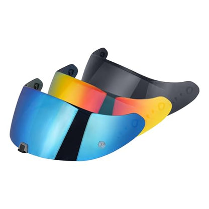 T520 Visor Full Face Helmet Shield Compatible with T520/ ST1400/ R1 Air Motorcycle Replacement Accessories (Chrome Blue) - color: Chrome Blue