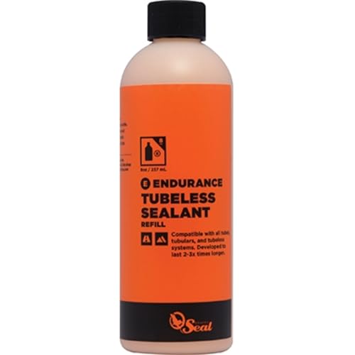 Orange Seal - Endurance Formula Tubeless Bike Tire Sealant | Long Lasting, Fast Sealing | for MTB, Road, CX and Gravel Bicycle Tires - style: 8oz Refill