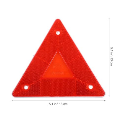 Amosfun 10Pcs Triangle Reflectors Warning Signs for Trucks Cars and Motorcycles Reflective Boards for Safety