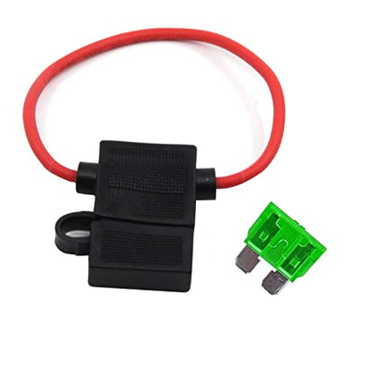 ZOOKOTO Inline Fuse Holder 30A,14 AWG Gauge Wire Car Auto Blade Fuse 30A Waterproof - size: 30A
