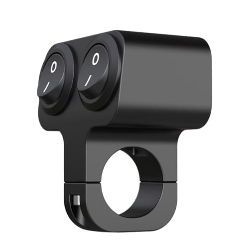 Motorcycle Handlebar Switch 22mm Waterproof Off Button Dual Toggle for Driving Lamp Control Compatible Motorbike Accessories and ATV Lights