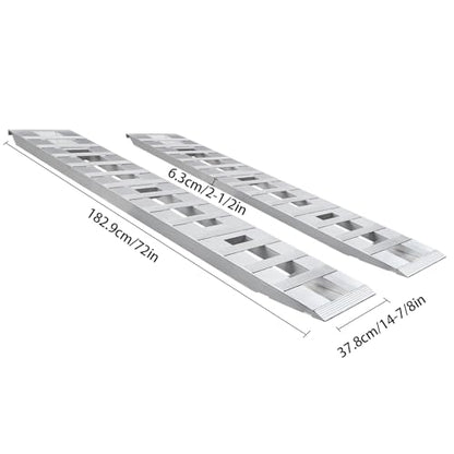 Fold Ramps with Treads 2 Pack 6000lb Aluminum Loading Ramps Folding Heavy Duty Motorcycle Ramp 80" x 15" Truck Car Auto Trailer Ramp for Motorcycles UTVs ATVs Trucks Lawnmowers - size: 2Pcs 80" x 15" 6000Lbs Truck Ramps