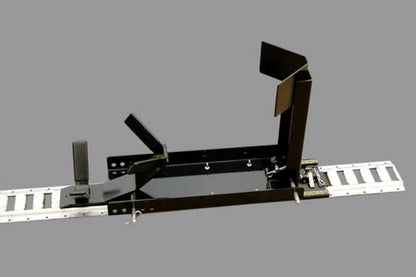 Black Removable Motorcycle Trailer Wheel Chock – SC-2000 – Folds Up, Adjustable Position, Mounts to Bracket – Includes Mounting Hardware – Easy Installation