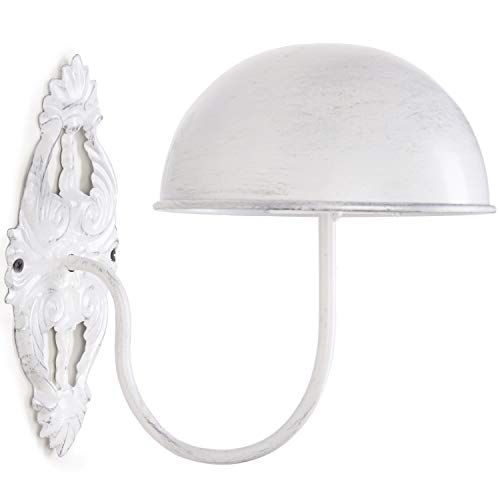 MyGift 2 Pcs Hat Display Wall Mount, Hat Holder, Cowboy Hat Rack for Wall, Baseball Cap Wig Helmet Organizer, White Metal - color: White