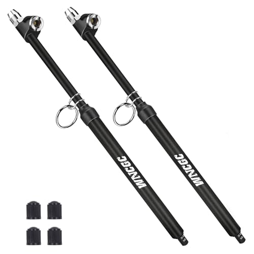 Tire Pressure Gauge 10-150 PSI, Heavy Duty Air Gauge Tire Pressure with Two Side Aluminum Scaleplate, Dual Head Truck Tire Gauges for Tire Pressure, 2 Pack