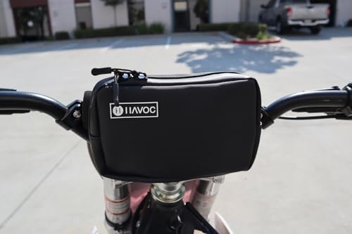 Havoc Racing Bar Bag - Universal Handlebar Bag for Motorcycles, Dirt Bikes, ATVs, UTVs - Fits Goggles, Phone, Tools -8"x5"x2" - color: Black