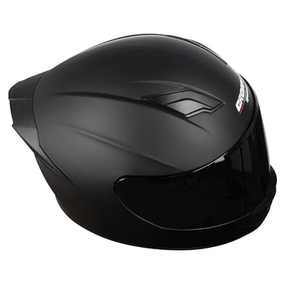 F-700 Full Face Motorcycle Helmet for Adults, DOT FMVSS 218 Certified Street Bike Helmet with Tinted Shield, Clear Replacement Visor and Removable Liner - color: Matt Black