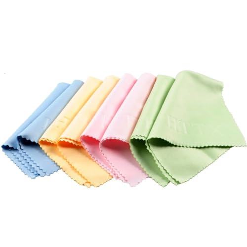 Microfiber Cleaning Cloths - for All LCD Screens, Tablets, Lenses, and Other Delicate Surfaces (8-Pack, 6x7) - color: Multi-Colored