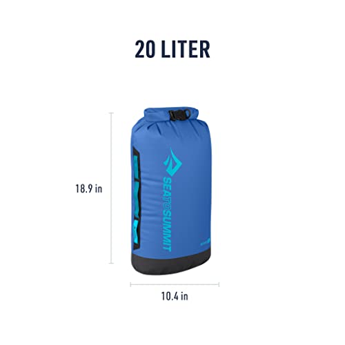 Sea to Summit Big River Dry Bag, Heavy-Duty Dry Storage, 20 Liter, Surf Blue - color: Surf Blue, style: 20 Liter