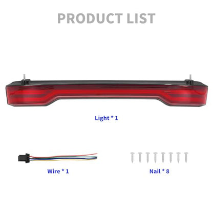 King Tour Trunk LED Tail Light Running Brake Turn Signal Lamp Kit Fit for Harley Touring Road King Road Street Electra Glide Tri Glide Ultra Limited 2014-2023 (Red) - color: Red 2
