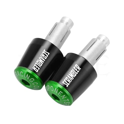 Motorcycles Handlebar Grips Cap Weight PartsAnti Vibration Plug Ends for Ducati Scrambler 2015-2016 15-16 - color: Black green