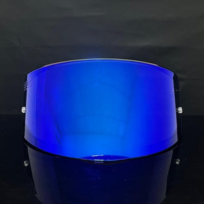 Assault Helmet Visor,Motorcycle Helmet Shield Replacement UV Protection Windshield Compatible With Assault,Stream,Rapid,Storm,FF320,FF328,FF353,FF800(Revo Deep Blue) - color: Revo Deep Blue