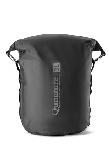 Bike Front Fork Bag Waterproof 3L/6L/12L, Ultralight with Side Zipper & Quick-Compress Roll System, Fully-Taped TPU Nylon, Mount on Fork/Handlebar/Rack for MTB Road Bike Black Small - color: Black, size: Small