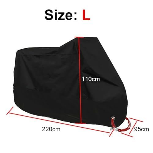 Motorcycle Cover Waterproof Rain and Dust UV(Large) - color: Large