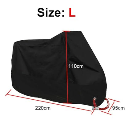 Motorcycle Cover Waterproof Rain and Dust UV(Large) - color: Large