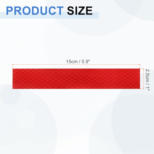 HARFINGTON Reflective Stickers High Visibility Diamond-Grade Reflective Adhesive Tape Waterproof for Bike Car Motorcycle Trailer - color: Red