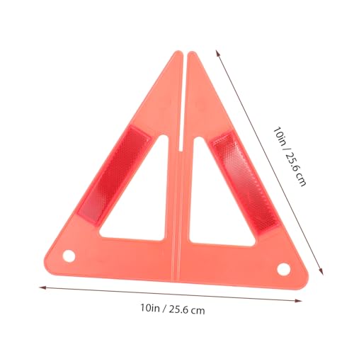1Set Roadside Safety Reflective Triangle Durable Car Warning Sign for Emergencies Lightweight Portable Reflective Safety Tool for Road Construction Vehicle Breakdown