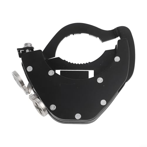 Stainless Steel Motorcycle Throttle Clip Cruise Control System Thumb Activated Lock for Most Bike Handlebar Accelerator Pipe Black(Bottom at the bottom) - size: Bottom at the bottom