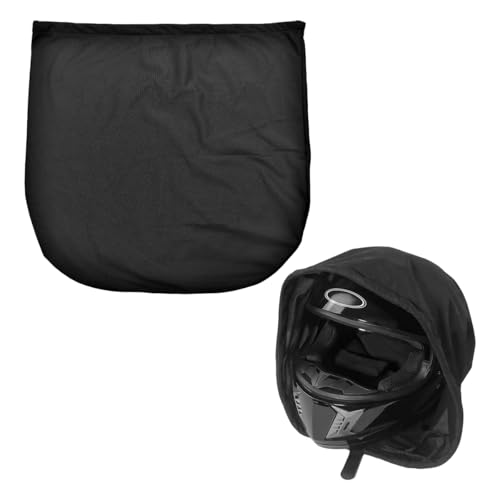 KVAEY Motorcycle Helmet Bag, Helmet Protection Drawstring Bag Made of Nylon Cloth, Large Capacity Helmet Storage Bag for Motorcycle Bicycle, Universal Motorcycle Accessories (Black) - color: Black