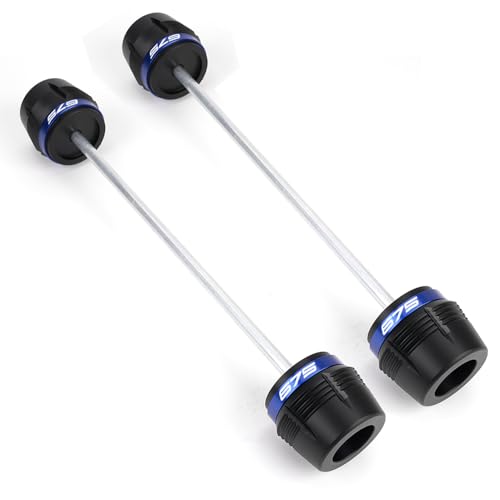 MOWOK Fit For 675SR 675SR-R 675NK 675SS 675 SR-R NK SS Motorcycle Accessories Frame sliders Front Rear Wheel Axle Fork Slider Crash Protector Protection (Blue) - color: Blue