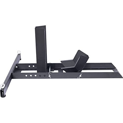 Motorcycle Wheel Chock, 1800lbs Heavy-Duty Steel Stand for 15"-22" Wheels, Black Trailer Motorcycle Stand with Adjustable Holes, High-Grade Steel Trailer Stand - size: 1800lbs for 15"-22" Wheels(Black）
