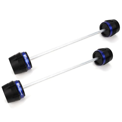 Compatible with 2026 HAYABUSA GSX1300R GSX 1300R 1999-2023 2024 2025 HAYABUSA accessories Motorcycle Front Rear Wheel Axle Fork Crash Protector (Blue) - color: Blue
