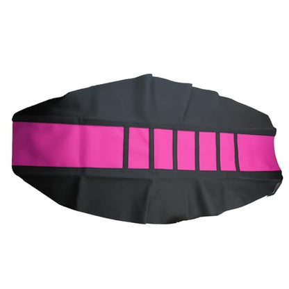 Universal Motorcycle Seat Cover Non-Slip Suitable Rubber Striped Seat Covers Soft for CRF150F CRF230F CRF250F CRF 150F 230F 450F 450R 250R Dirt Pit Bike Motocross Motorbike Off Road (Pink) - color: Pink
