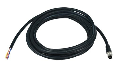 M8 6-Pin Male Connector Cable, A-Coded Straight Circular Industrial Molded Cable, IP67 Waterproof Unshielded PVC Wire, 60V 3A AC/DC, AWG24 - size: 1m, style: 6 Pin Male
