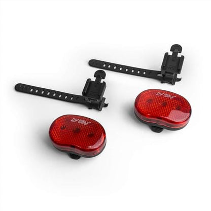 BV Bike Lights for Night Riding LED Bike Tail Light - Bicycle Light Battery-Powered/Rechargeable - Rear Bike Light Weather Resistant - Visible Up to 1500ft Bicycle Tail Light LED Bike Light - size: Strap Mount - Battery-Powered - Pair