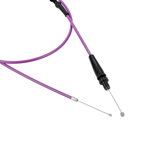 Motorcycle Twist Throttle 7/8" 22mm with Handle Grip Throttle Cable CNC Assembly Universal for CRF KLX SSR TTR DRZ CT200U 125 150 200 250cc Dirt Pit Bike ATV Mini Bike Purple - color: purple