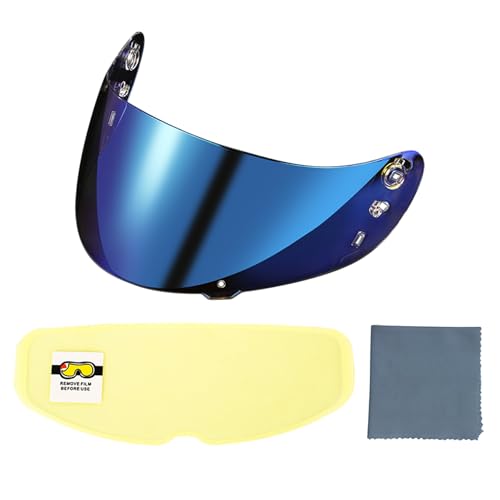 ICON IC04 Airframe Pro Airmada Airform Motorcycle Helmet Shield with Professional Anti Fog Film Set (Clear Revo Blue + Antifog Film) - color: Clear Revo Blue + Antifog Film