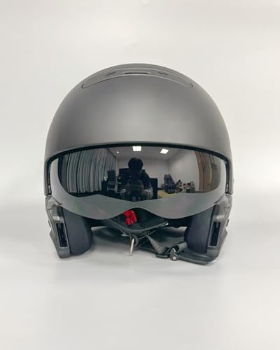 Compatible with EXO Covert Visor Replacement Motorcycle Helmet Visor Sun Protection Anti-Scratch, Universal(Smoke) - color: Smoke