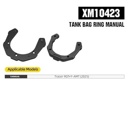 Rhinowalk Magnetic Motorcycle Tank Bag 5–6.5L Expandable, Quick Release Motorbike Fuel Tank Bag with Lock, Waterproof Storage Backpack with Rain Cover (XM10423) - color: XM10423