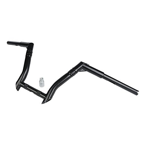CUSTOM CHROME CCI 10" Rise 1-1/4" Fat Bamboo Ape Hanger Handlebar Fit For Harley Dyna Fat Bob 2008-2017 Low Rider 2016-2017 Street Bob 2007-2017 Wide Glide EFI 2004-2006 - size: 10" Risers