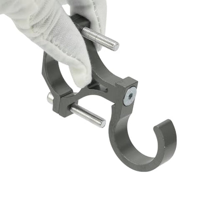 Motoforti Universal Motorcycle Hanging Hook Arc Motorcycle Helmet Luggage Bag Holder Hanger for Scooters Bicycles Aluminum Alloy Titanium Tone Gray 1 Set