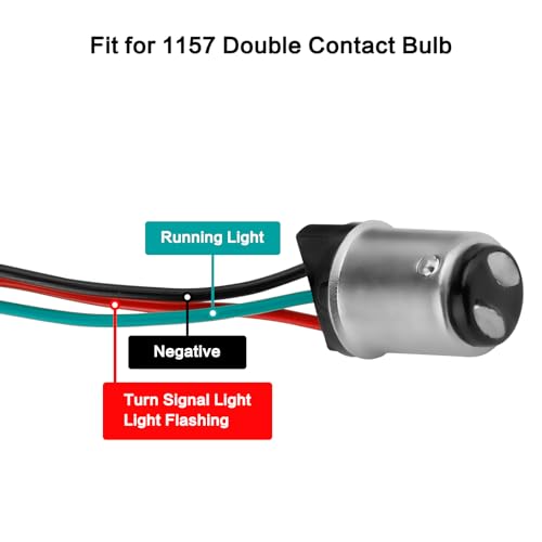 Motorcycle 1157 LED Turn Signal Light Front Rear 2 Inch Bullet Smoked Lens Compatible with Harley Softail Touring Dyna Fat Boy Sportster Road King Street Glide Electra Glide - color: 1157[Red+Smoke lens/Rear]