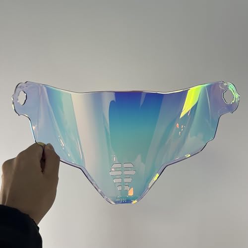 YMTSGEA Airflite Helmet Visor Replacement for IC-06.Motorcycle Helmet Shield Windshield Sunshield PC Lens UV Protection Compatible with Airflite IC-06 (Revo Clear Red) - color: Revo Clear Red