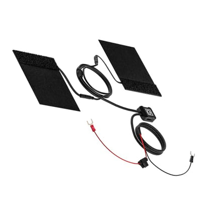 Riloer Motorcycle Heated Grip Cover Pad, 12V Scooter Motorcycle Hand Grip Heater Warmer Hot, 3 Temperature Settings Grips Handlebar Electric Heating Handle Cover (With Offset Printing Pattern) - style: With Offset Printing Pattern