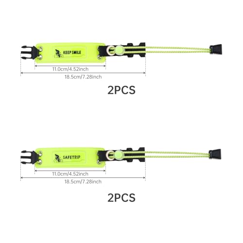 Reflective Ankle Bands for Cycling, High Visibility Bike Pant Clips, Elastic Adjustable Bicycle Trouser Straps, Night Safety Reflective Leg Bands for Running, Walking, Outdoor Activities