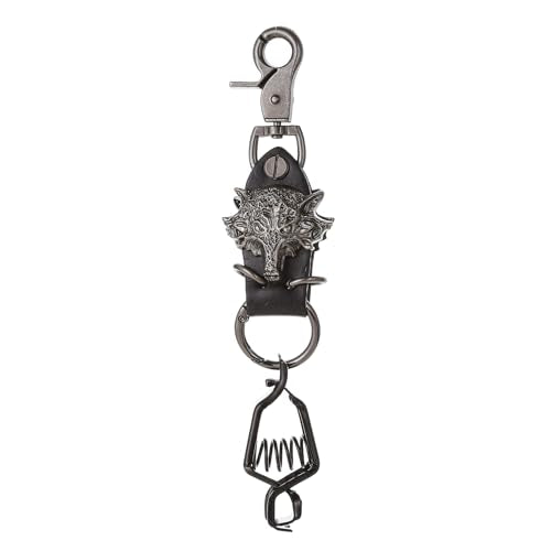 Heavy Duty Glove & Hat Clip with Carabiner, All-Metal Spring Clamp Work Glove Holder for Tool Belt, Harness, Backpack - style: Wolf
