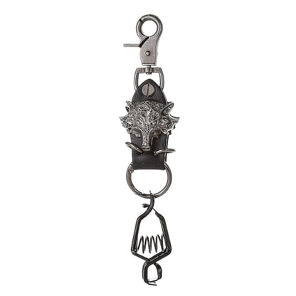 Heavy Duty Glove & Hat Clip with Carabiner, All-Metal Spring Clamp Work Glove Holder for Tool Belt, Harness, Backpack - style: Wolf