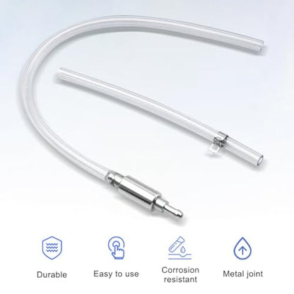 3Pcs Brake Bleeder Kit, Brake Fluid Bleeder Hose with One-Way Check Valve, Universal Brak-e Fluid Deflerator Brak-e Clutch Flui-d Bleeding Tool for Car, Motorcycle, ATV, Scooter(COLOR:Clear)