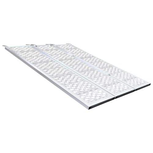 Heavy Duty ATV Ramp 77" x 54" Aluminum Folding Loading Ramp 1500 LB Capacity ATV UTV Motorcycle Ramp for Dirt Bike Tractor Lawn Mower Snow Blower Pickup Truck Cargo Trailer