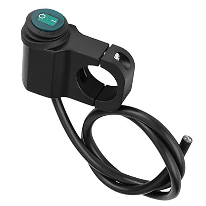 Motorcycle Handlebar Switch, 12V 16A, Universal 22mm, Waterproof ON Off Push Button for Headlight Fog Spot Light