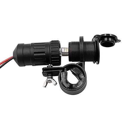 Universal Waterproof High Power Cigarette Lighter 12-24V 240W Power Plug Socket with Handlebar Motorcycle Cigarette Lighter