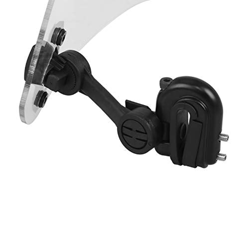 Clear Adjustable Clip On Variable Windscreen Extension Spoiler Blade Wind Deflector for Harley Suzuki Y-amaha B-MW H-onda K-awasaki With Windshield Models - size: Clear # Small