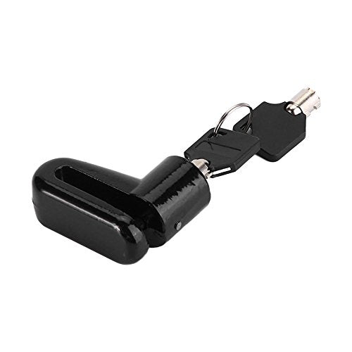 Wheel Lock, Disk Brake Alarm for Metal Bike Lock Disc Brakes Theft Locks, Disk Brake Alarm for with Plastic Frame and Keys, Black (Black) - color: Black